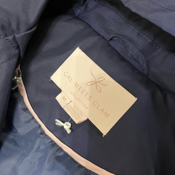 Girl Meets Glam M Double Breasted Navy Blue Coat NWOT - Picture 2 of 4